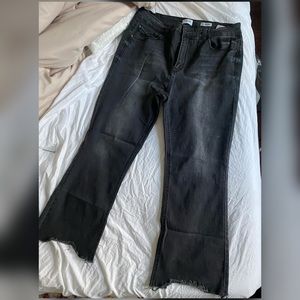 Black Flare Crop Jeans